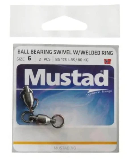 Mustad Ball Bearing Swivel with Welded Ring