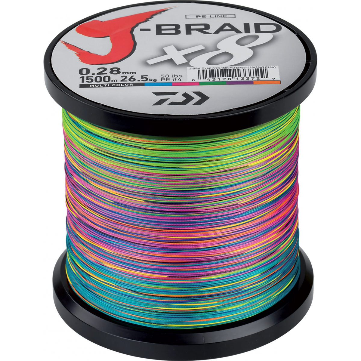 TRESSE J-BRAID X8 0.28MM 300M MULTI