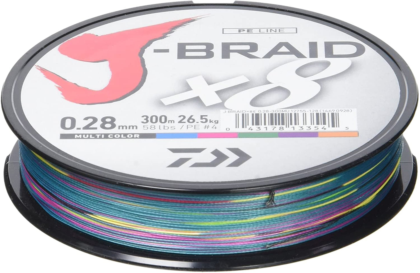 TRESSE J-BRAID X8 0.28MM 300M MULTI