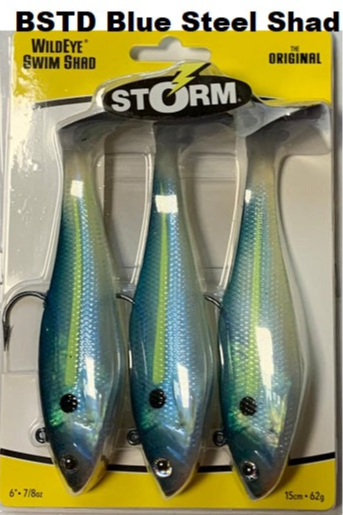 Storm 4 pouces WildEye Swim Shad  onces acier bleu