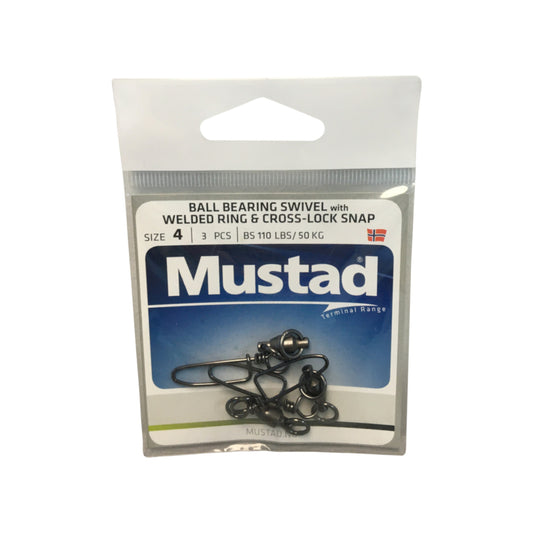 Mustad ball Bearing Swivel N°4 - 50Kg