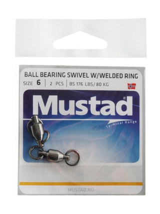 Mustad Ball Bearing Swivel with Welded Ring