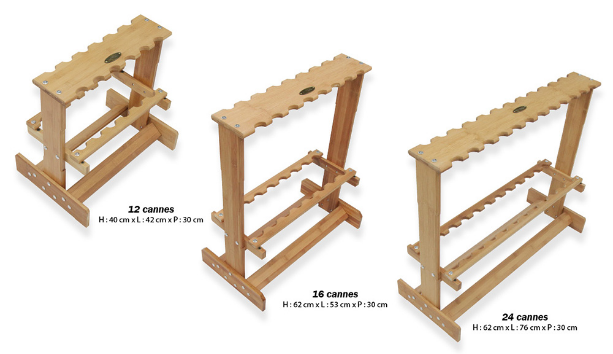 Présentoir de canne Scratch Tackle Bambou 24 Cannes 76X53X30 CM